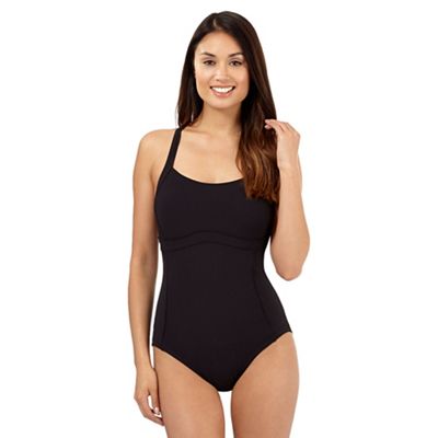Beach Collection Black racer back swimsuit